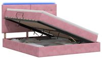 vidaXL LED Opbergbed met Matras Roze 180 x 200 cm Fluweel