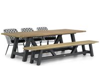 Lifestyle Garden Furniture Lifestyle Crossway/Trente 260 cm dining tuinset 5-delig