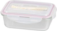MagicHome Boîte de conservation Clip, rectangulaire, 1000 ml, avec couvercle et couverts