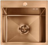 Rea - Stalen spoelbak - Leo 40 - Geborsteld Koper - 40X45X18,5CM