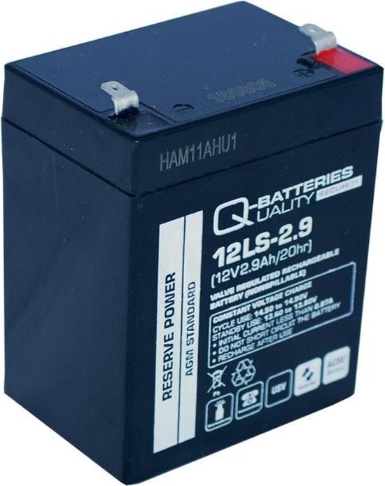 Q-Batteries 12LS-2.9 12V 2,9Ah loodvlies accu AGM VRLA