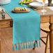 Sans marque Chemin de table - Style campagnard - Turquoise 33x183 cm