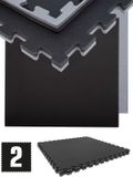 eyepower Gym Mat - 90x90cm - 4mm - Black - Set of 2