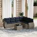 Maison Exclusive - 7-delige loungeset pour le jardin avec coussins, gris, en polyrotan