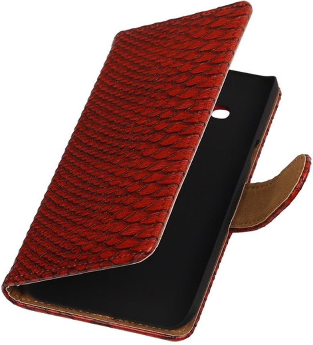 Best Cases Samsung Galaxy J3 (2018) - Slang Rood Booktype Wallet Hoesje