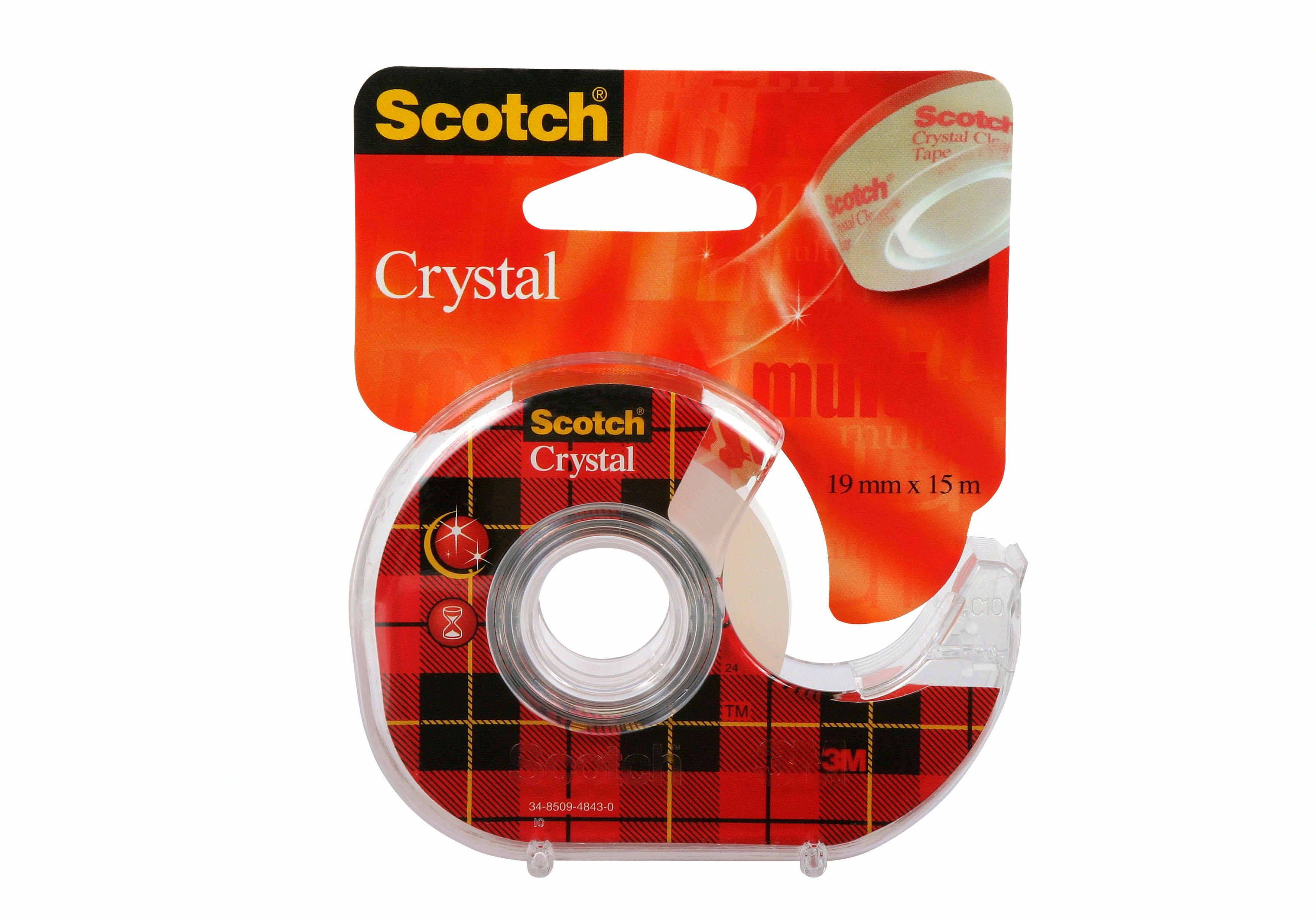 Scotch Crystal Clear Tape - Navulbare Dispenser - 19 mm x 15 m