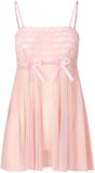 LingaDore Babydoll Roze Mouwloos Effen Polyester/Elastaan/Katoen Maat M