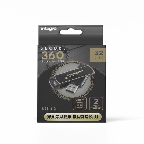 Integral 32GB Secure 360 Encrypted USB 3.0 USB flash drive