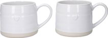 Mikasa Cosy Mugs Set van 2 Stuks Keramiek Wit 380 ml