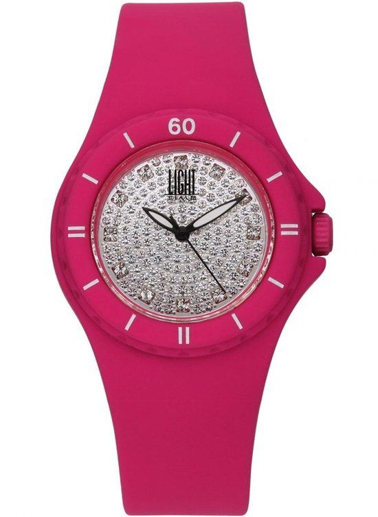 LIGHT TIME SILICON STRASS Dames Horloge (Ø 36 mm)
