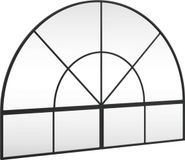 vidaXL Wandspiegel - boog - 100x70 cm - ijzer - zwart