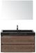 BES LED Dante Badmeubelset 100 cm - Tabacco - Wastafel Hardsteen Wit Lucca met Spiegel