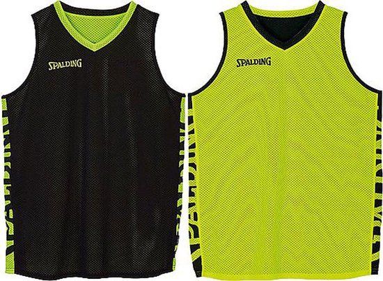 Spalding Essential 2.0 Reversible Shirt Heren - Zwart / Fluogeel | Maat: 4XL