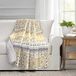 Lush Decor Nesco Streep Omkeerbare Katoenen Sprei Deken, 152,4 cm x 127 cm, Geel & Grijs