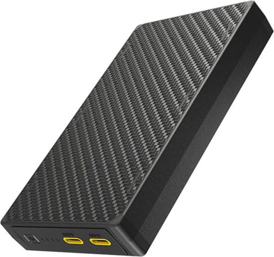 Nitecore NB20000 Gen3 - 20.000 mAh Carbon Fiber Powerbank - Quick Charge 3.0 - Zwart