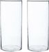 Atmosphera Bloemenvaas - 2x - cilinder vorm - transparant - glas - 13 x 30 cm