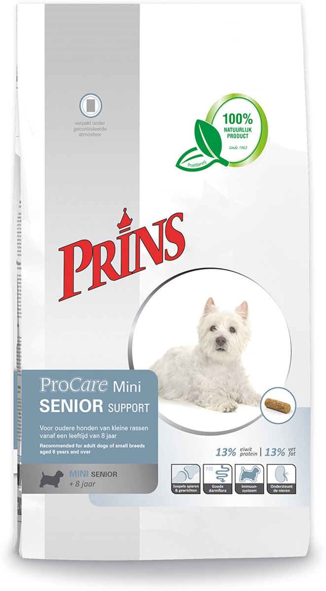 Prins Procare Hondenvoer Senior Mini - Kleine Oude Hond - 2 St Ã 3 kg