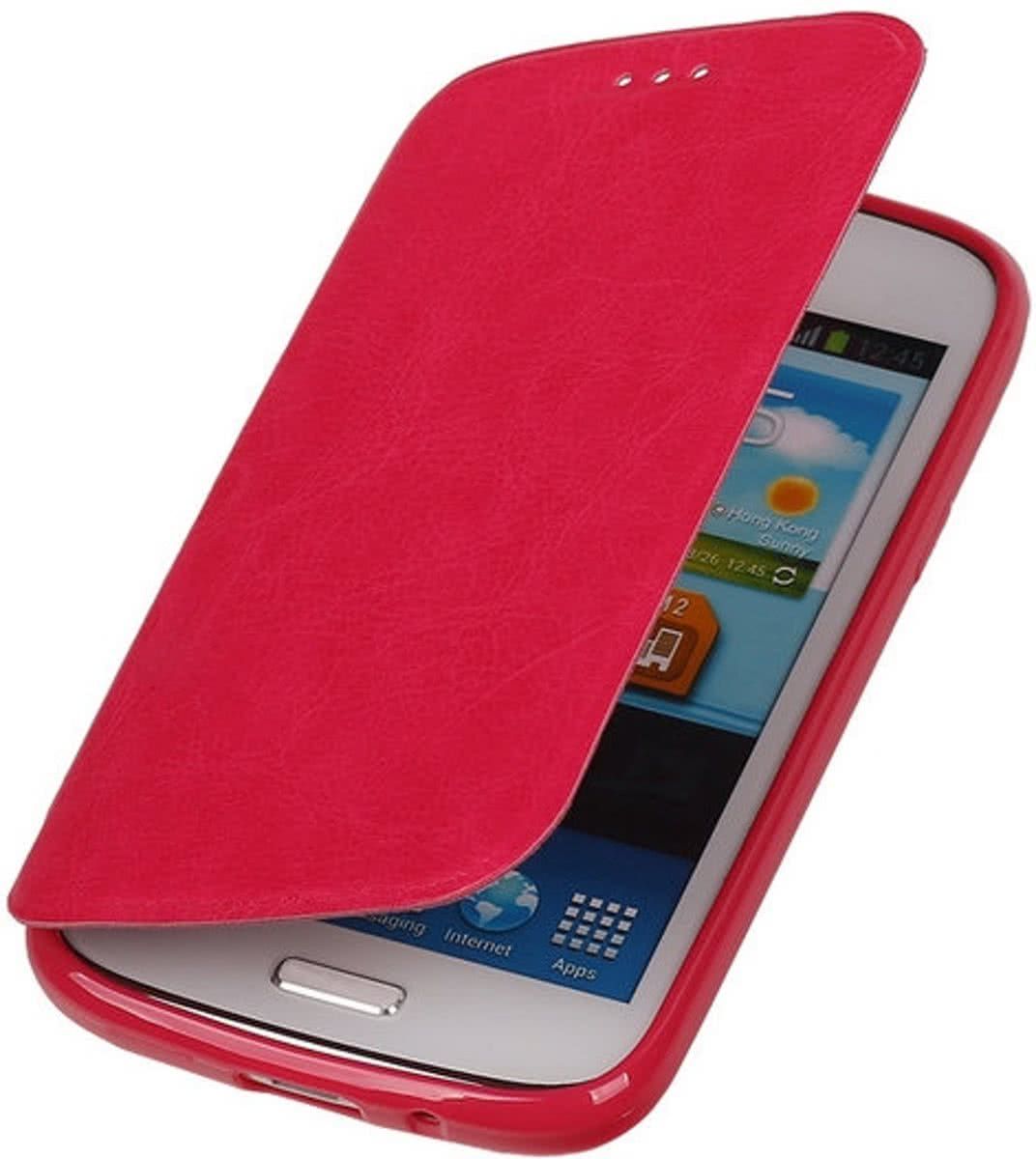 Best Cases Polar Map Case Roze Samsung Galaxy S3 TPU Bookcover Hoesje