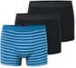Schiesser 95/5 Heren Short 3-Pack Blauw/Wit/Zwart