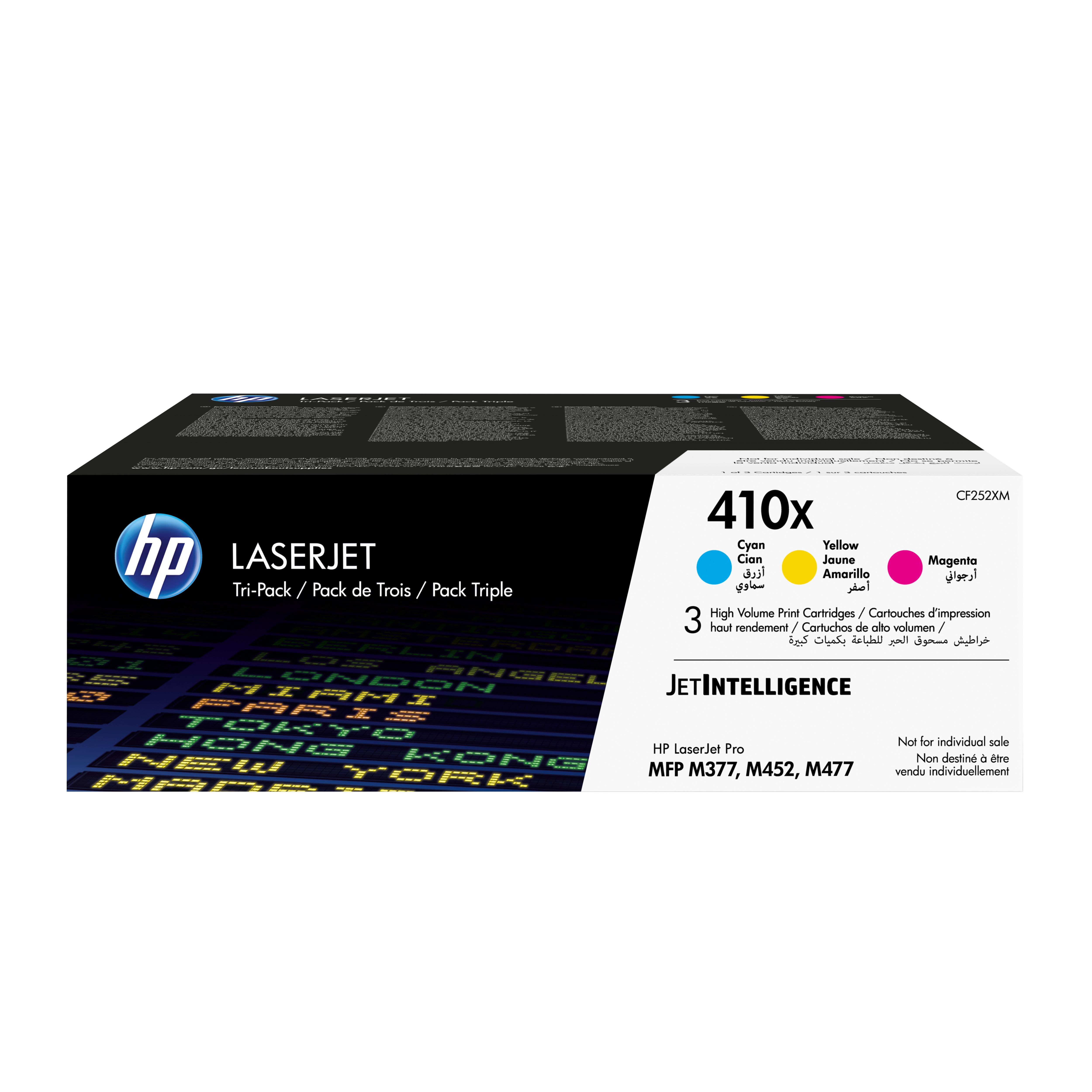HP 410X Toner Cartridge 3-Pack - Cyan/Magenta/Yellow - Original
