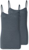 SCHIESSER Modal Essentials singlet (2-pack) - dames hemd met spaghettibandjes nachtblauw