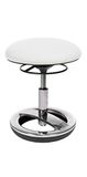 Topstar SU89BR3 Sitness Bobby, kruk voor kinderen, lage zithoogte: 38-46 cm, voetring gepolijst aluminium, stoffen bekleding, wit