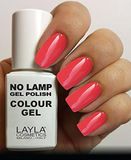 Layla Cosmetics Milano No Lamp Polish Colour Gel - Rich Coral, 1 x 10 ml