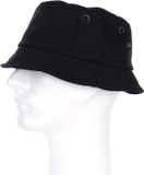 Merkloos Visserhoedje - Zwart - Katoen - Unisex - Volwassenen - 61 cm