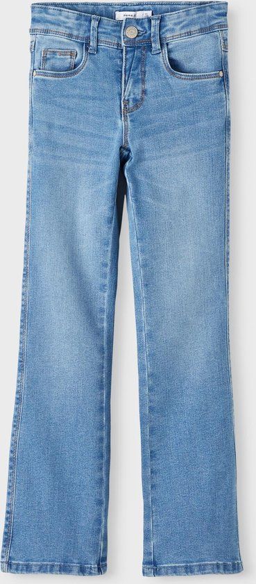 NAME IT NKFPOLLY Skinny Boot Jeans - Girls - Size 98 - Medium Blue Denim