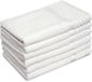 PHLOX Serviettes d'invités Soft Popcorn 30x50 cm - Set de 6 - 100% Coton 500 g/m2 - Blanc