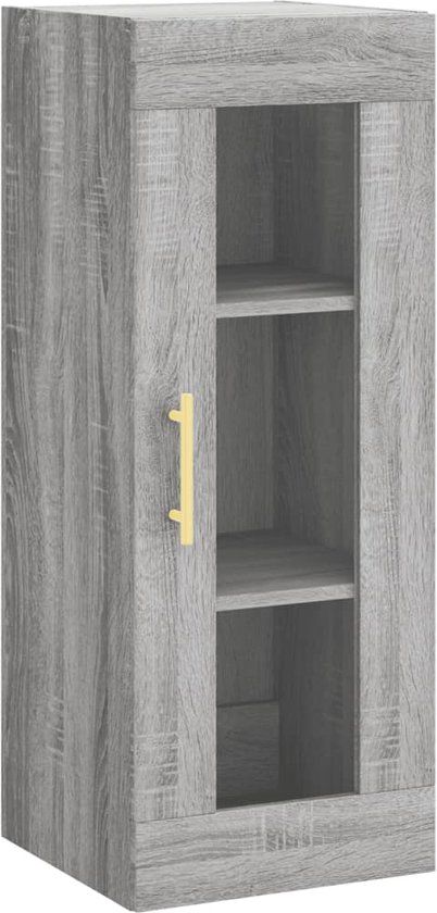 vidaXL Hangkast 34,5x34x90 cm grijs sonoma eikenkleurig