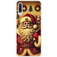 Samsung Galaxy A70 Bedrukt siliconen hoesje pere noel vintage