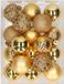 Shoppartners Bv 37x pièces boules de Noël en plastique or clair 6 cm