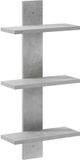 vidaXL Wandplank Betongrijs 30 x 13.5 x 64.5 cm Bewerkt hout
