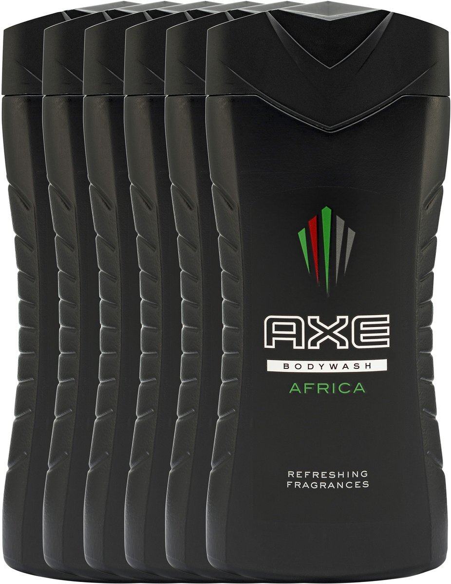 AXE Africa For Men - 6 x 250 ml - Douchegel - Voordeelverpakking