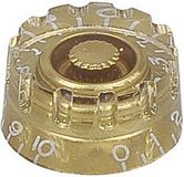 Boston KG-112 Snelheidsknop - Transparant Goud met Genotched Edge