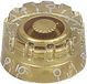 Boston KG-112 Snelheidsknop - Transparant Goud met Genotched Edge