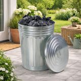 Mojawo 58 liter asbakcontainer met deksel, afvalcontainer, prullenbak