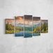 Homemania Muurfoto, 5, natuur en landschappen per woonkamer, meerkleurig, 100 x 3 x 60 cm, HM205PKNV-247, polyester, hout