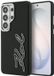 Karl Lagerfeld - Housse intégrale en cuir grainé avec logo signature en résine (KLHCS26LPGFKSRSK) - Samsung Galaxy S26 Ultra - Noir