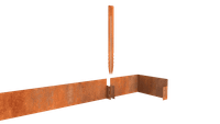 Merkloos Geroba Cortenedge Buitenhoekstuk Vlak 300 x 300 x 290 Dikte: 3 mm Cortenstaal