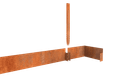 Merkloos Geroba Cortenedge Buitenhoekstuk Vlak 300 x 300 x 290 Dikte: 3 mm Cortenstaal