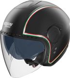 Nolan N20-2 Visor Asso 357, casque ouvert, Noir Mat/Rouge/Blanc/Vert, XXS