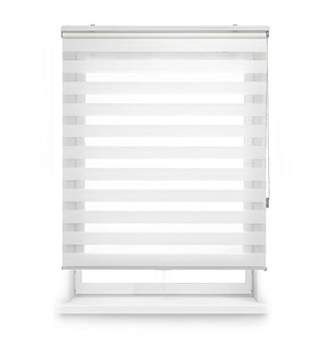 Blindecor rolgordijn Lira golven, dubbel rolgordijn, dag/nacht - 100 cm breed