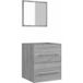 Maison Exclusive Armoire de salle de bain exclusive avec miroir, finition gris Sonoma, dimensions : 41 x 38,5 x 48 cm