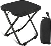Ibenzoa® Tabouret compact et portable pliable pour aventures en plein air et voyages - Noir