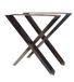 Bc-elec - HMLT-3-RUS Satz von 2 Tischbeinen aus lackiertem Rohstahl im X-Format, Tischbeine aus Metall 60x72cm, Industrielles Design.
