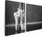 Artaza Canvas Schilderij Tweeluik Ballet Schoenen - Zwart Wit - 120x80cm