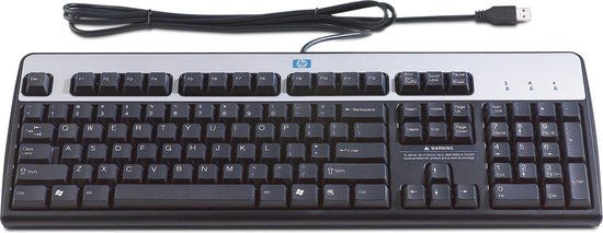 HP USB Standard Keyboard - Black, Silver - QWERTY US Layout