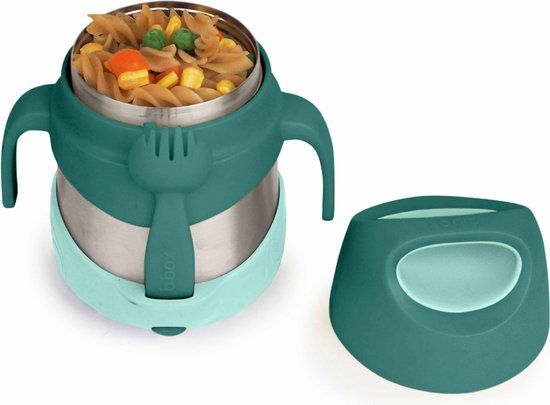 b.box Isoleer Lunchpot | Gemakkelijk te Openen Voedselbeker voor Peuters | Dubbelwandig Roestvrij Staal, Houdt Voedsel tot 7u Koud, tot 5u Warm | 335 ml